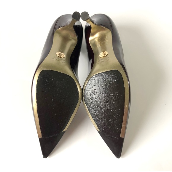 Dolce & Gabbana Burgundy Patent Pointed Toe Stiletto Heel Pumps Size 39/9 - Picture 7 of 11